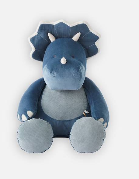 Peluche en Veloudoux® Tiga, Stegi & Ops - NOUKIE'S - Ops - Bébé - 1 mois - Bleu - Mixte BLEU 1 - vertbaudet enfant 