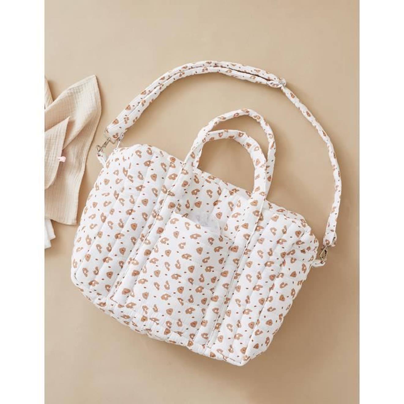 Sac langer NOUKIE S Imprim l opard Blanc Mixte