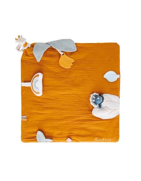 Couverture d'activités Tiga en coton BIO BEIGE 1 - vertbaudet enfant 