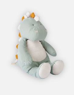 Jouet-Premier âge-Peluches-Peluche dino Stegi en mousseline de coton Bio 40 cm - NOUKIE'S - Tiga, Stegi & Ops - Mixte - Vert - Peluche