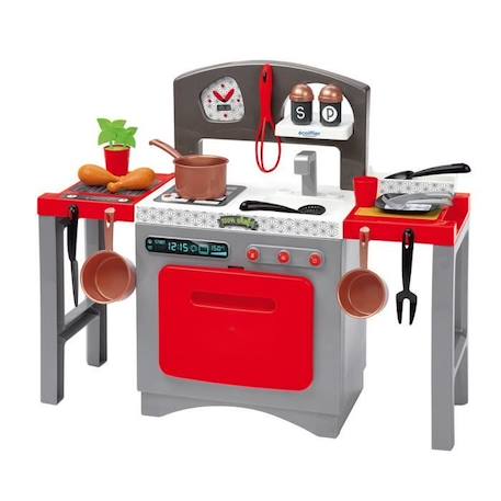 Cuisine Modulable Ecoiffier - Table + 2 Tabourets + Accessoires - Dès 18 Mois - Origine France Garantie GRIS 2 - vertbaudet enfant 