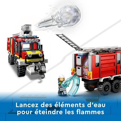 LEGO® City 60374 Le Camion d’Intervention des Pompiers, Jouet avec Drones Modernes, et Figurines BLANC 4 - vertbaudet enfant 