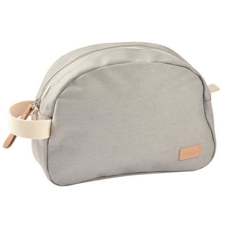 BEABA, Trousse de toilette bébé canvas gris perle GRIS 1 - vertbaudet enfant 