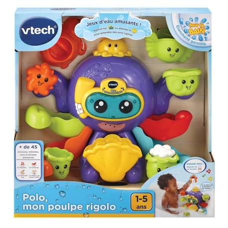 Jouet de Bain interactif VTECH BABY - Polo, Mon Poulpe Rigolo - Multicolore - Pour Bébé de 1 à 5 ans VIOLET 3 - vertbaudet enfant 