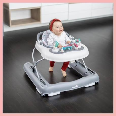 BABYMOOV Trotteur-Pousseur bébé - Evolutif - Pliage compact - Musical, Zinc GRIS 2 - vertbaudet enfant 