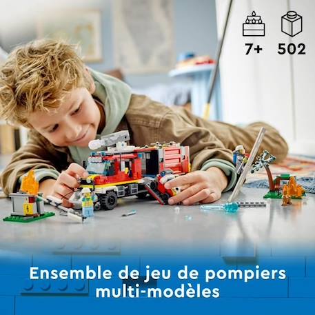 LEGO® City 60374 Le Camion d’Intervention des Pompiers, Jouet avec Drones Modernes, et Figurines BLANC 6 - vertbaudet enfant 