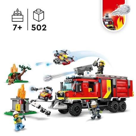 LEGO® City 60374 Le Camion d’Intervention des Pompiers, Jouet avec Drones Modernes, et Figurines BLANC 3 - vertbaudet enfant 