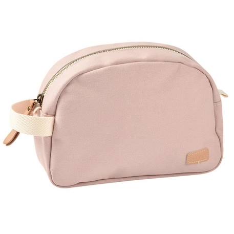 BEABA, Trousse de toilette bébé canvas rose poudré ROSE 1 - vertbaudet enfant 