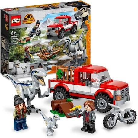 LEGO® 76946 Jurassic World La Capture des Vélociraptors Beta et Blue, Véhicules à Construire et Minifigurines de Gardiens ROUGE 1 - vertbaudet enfant 