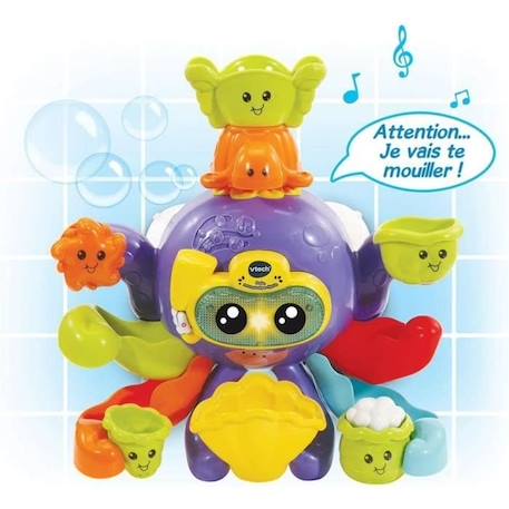 Jouet de Bain interactif VTECH BABY - Polo, Mon Poulpe Rigolo - Multicolore - Pour Bébé de 1 à 5 ans VIOLET 5 - vertbaudet enfant 