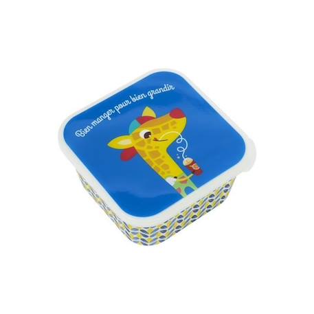 Draeger la carterie - Boîte à goûter GIRAFE - Multicolore BLEU 1 - vertbaudet enfant 