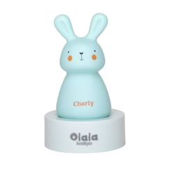 Linge de maison et décoration-Décoration-Veilleuse enfant rechargeable Induction «Charly» de Olala® - Veilleuse de nuit motif lapin lumière led lampe de nuit [Veilleuse USB]