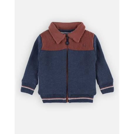 Gilet en Tricoloudoux® BLEU 1 - vertbaudet enfant 