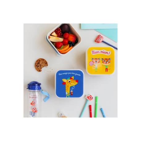 Draeger la carterie - Boîte à goûter TIGRE - Multicolore BLEU 4 - vertbaudet enfant 