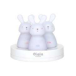 Linge de maison et décoration-Décoration-Luminaire-Veilleuse-Veilleuse enfant rechargeable par 3 Olala®, chemin lumineux – Veilleuse lapin pour l'endormissement