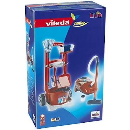 KLEIN - Chariot de ménage Vileda avec aspirateur électronique ROUGE 2 - vertbaudet enfant 