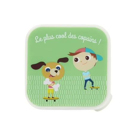 Draeger la carterie - Boîte à goûter LE PLUS COOL DES COPAINS - Multicolore VERT 2 - vertbaudet enfant 