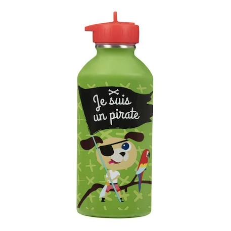 Fille-Gourde Inox Enfant - Je Suis Un Pirate - Draeger Paris - Multicolore - Vert - Acier inoxydable