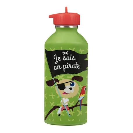 Gourde Inox Enfant - Je Suis Un Pirate - Draeger Paris VERT 1 - vertbaudet enfant 