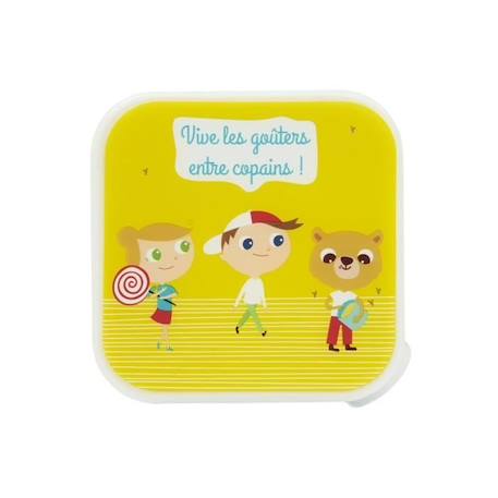 Draeger la carterie - Boîte à goûter GOÛTERS ENTRE COPAINS - Multicolore JAUNE 2 - vertbaudet enfant 