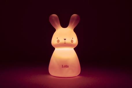Veilleuse bebe fille couleur rose «Lois» de Olala® - Veilleuse de nuit motif lapin lumière led lampe de nuit [Veilleuse enfant led] ROSE 3 - vertbaudet enfant 