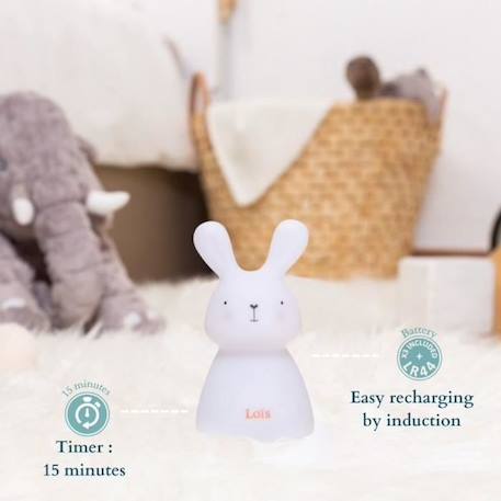 Veilleuse « Lois » de Olala® rechargeable - Veilleuse bebe autonomie 12h, minuteur 15min et pile incluse [ Veilleuse LED ] BLANC 2 - vertbaudet enfant 