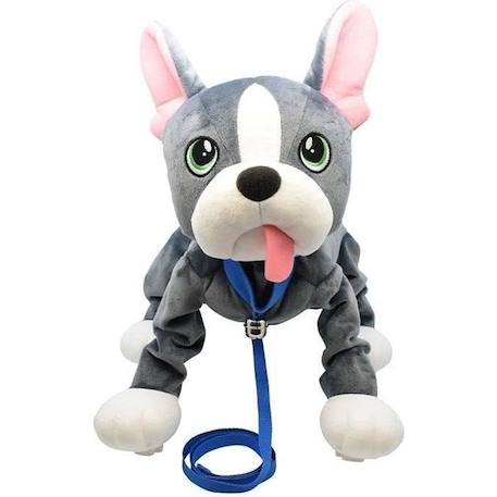 LES TOUFOUS Chien Bulldog Français Peluche Interactive GRIS 1 - vertbaudet enfant 