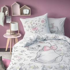 Linge de maison et décoration-Linge de lit enfant-Housse de couette-Parure de lit imprimée 100% coton, DISNEY LES ARISTOCHATS CHAMPETRE. Taille : 140x200 cm