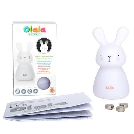 Veilleuse « Lois » de Olala® rechargeable - Veilleuse bebe autonomie 12h, minuteur 15min et pile incluse [ Veilleuse LED ] BLANC 4 - vertbaudet enfant 