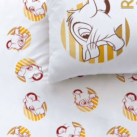 Parure de lit imprimée 100% coton, DISNEY HOME LE ROI LION PRINCE 140x200 cm BLANC 2 - vertbaudet enfant 