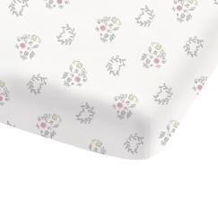 Linge de maison et décoration-Linge de lit enfant-Drap-housse-Drap-housse imprimé 100% coton, DISNEY LES ARISTOCHATS CHAMPETRE. Taille : 90x190cm