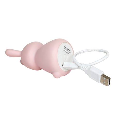 Veilleuse lapin « LOU » de Olala®, couleur Rose – Veilleuse fille pour combattre la peur du noir [ Veilleuse rechargeable par USB ] ROSE 2 - vertbaudet enfant 