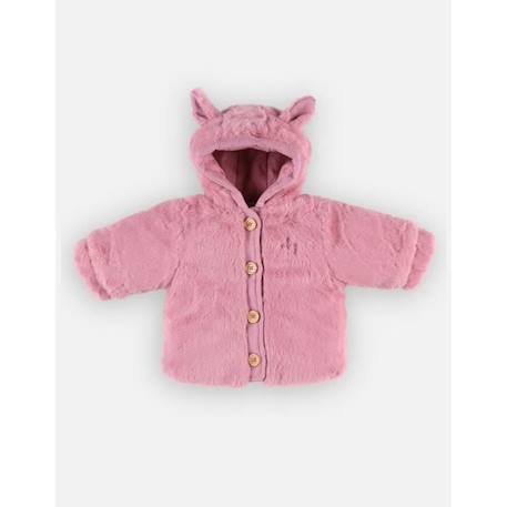 Veste à capuche en sherpa ROSE 1 - vertbaudet enfant 