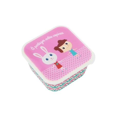 Bébé-Accessoires-Boîte à goûter A PARTAGER ENTRE COPINES - Draeger la carterie - Multicolore