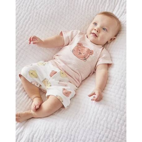 Set t-shirt + short en coton BIO ROSE 1 - vertbaudet enfant 