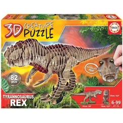 Jouet-Jeux éducatifs-Puzzles-Puzzle 3D T-Rex - EDUCA - Animaux - Mixte - 82 pièces