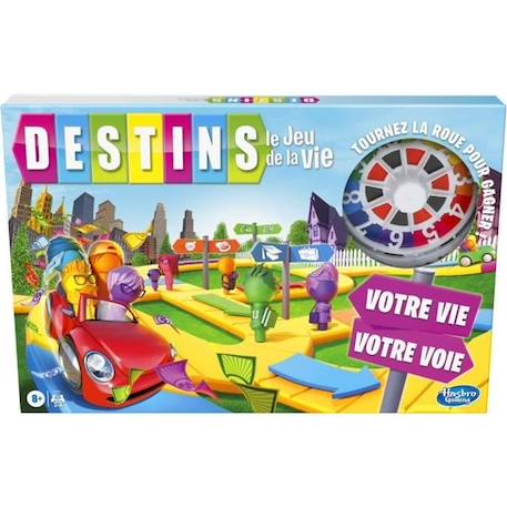 Destins Le jeu de la vie - Jeu de plateau pour la famille - 2 à 4 joueurs - pour enfants - dès 8 ans - avec pions colorés JAUNE 1 - vertbaudet enfant 