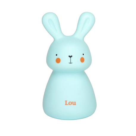 Veilleuse bébé « LOU » de Olala®, couleur Bleu - Veilleuse de nuit motif lapin lumière led lampe de nuit [ Lampe veilleuse enfant ] BLEU 1 - vertbaudet enfant 