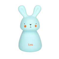 Linge de maison et décoration-Veilleuse bébé « LOU » de Olala®, couleur Bleu - Veilleuse de nuit motif lapin lumière led lampe de nuit [ Lampe veilleuse enfant ]