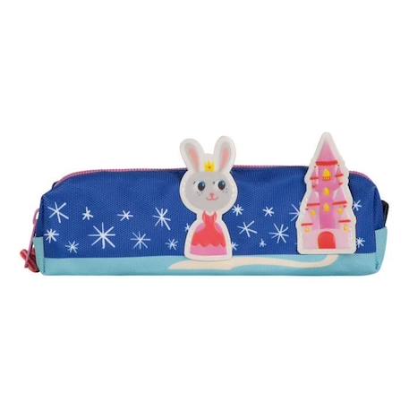 Garçon-Accessoires-Cartable, trousse-Trousse Princesse Lapin - Draeger Paris - Petite - Multicolore - Bleu - Polyester recyclé