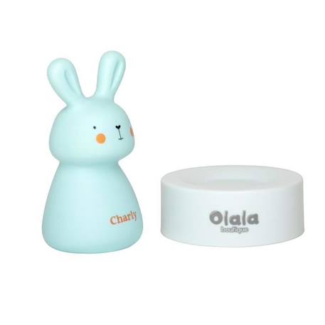 Veilleuse enfant rechargeable Induction «Charly» de Olala® - Veilleuse de nuit motif lapin lumière led lampe de nuit [Veilleuse USB] BLEU 2 - vertbaudet enfant 