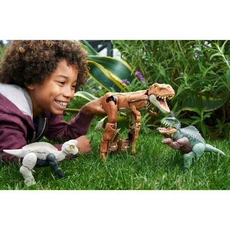 Jurassic World - Tyrannosaure Transformable en Véhicule Tout-Terrain - Fierce - Mattel - HPD38 MARRON 2 - vertbaudet enfant 