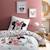 Parure de lit imprimée 100% coton, DISNEY HOME MINNIE FLOWER 140x200+63x63cm BLANC 1 - vertbaudet enfant 