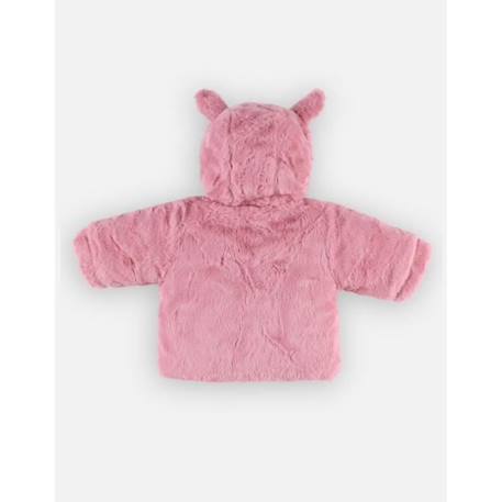 Veste à capuche en sherpa ROSE+VERT 2 - vertbaudet enfant 