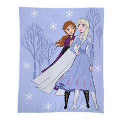 -Plaid polaire imprimé, DISNEY FROZEN 2 SISTERS. Taille : 125x150 cm