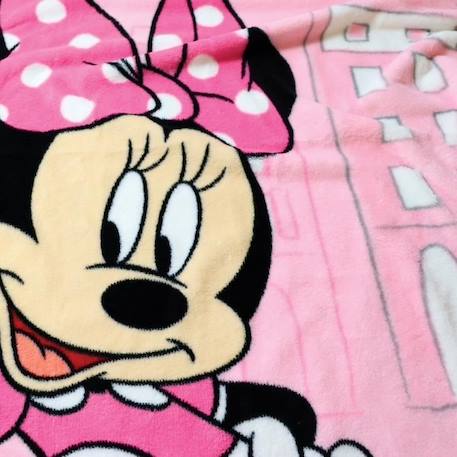 Plaid polaire imprimé, DISNEY MINNIE SHOPPING. Taille : 125x150 cm ROSE 3 - vertbaudet enfant 