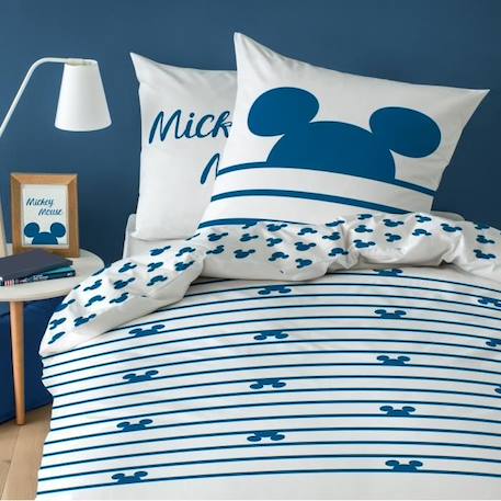 Parure de lit imprimée 100% coton, DISNEY MICKEY SAIL. Taille : 240x220 cm BLEU 1 - vertbaudet enfant 