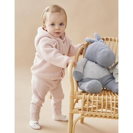 Manteau à capuche en tricot BLEU+ROSE 5 - vertbaudet enfant 