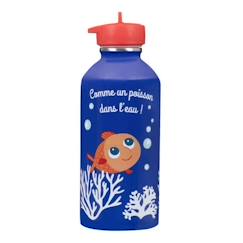 -Gourde Inox Enfant - DRAEGER PARIS - Poisson Dans L'eau - Bleu - 300 ml - Multisport