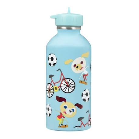 Fille-Accessoires-Gourde Inox Enfant - Chiens Skateurs - Draeger Paris